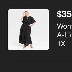 Black dress from target size 1X (sinched waist)